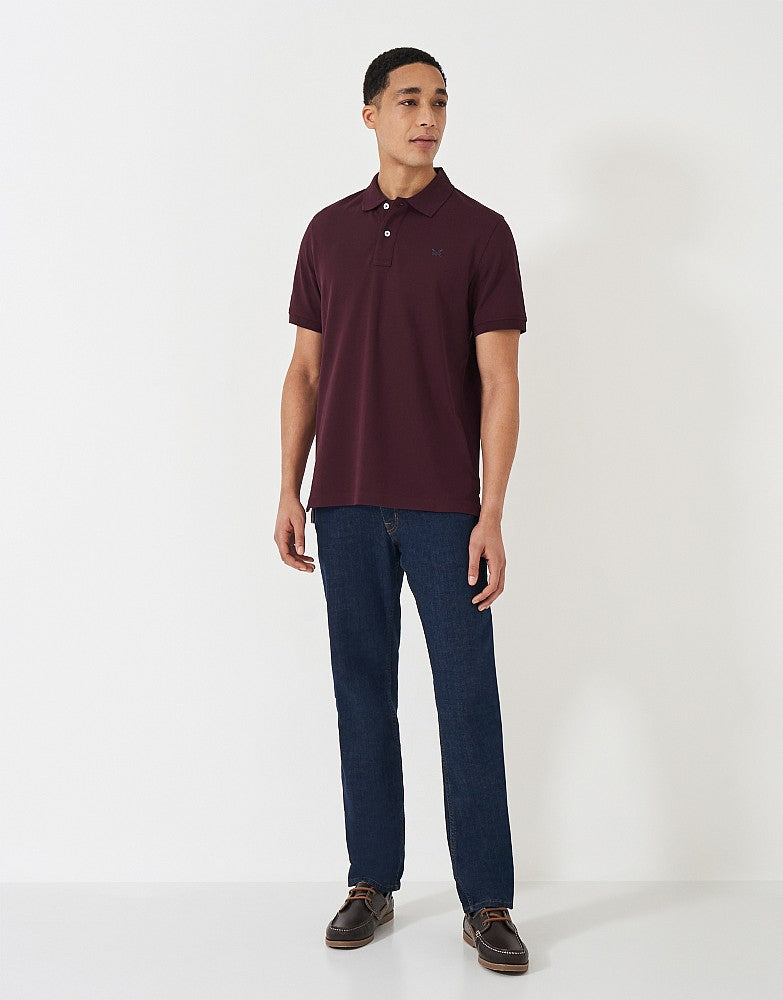 Classic Pique Polo Shirt in Burgundy