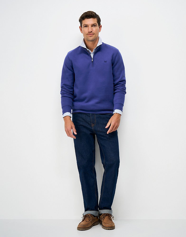 Classic Half Zip Sweat in Ultra Marine