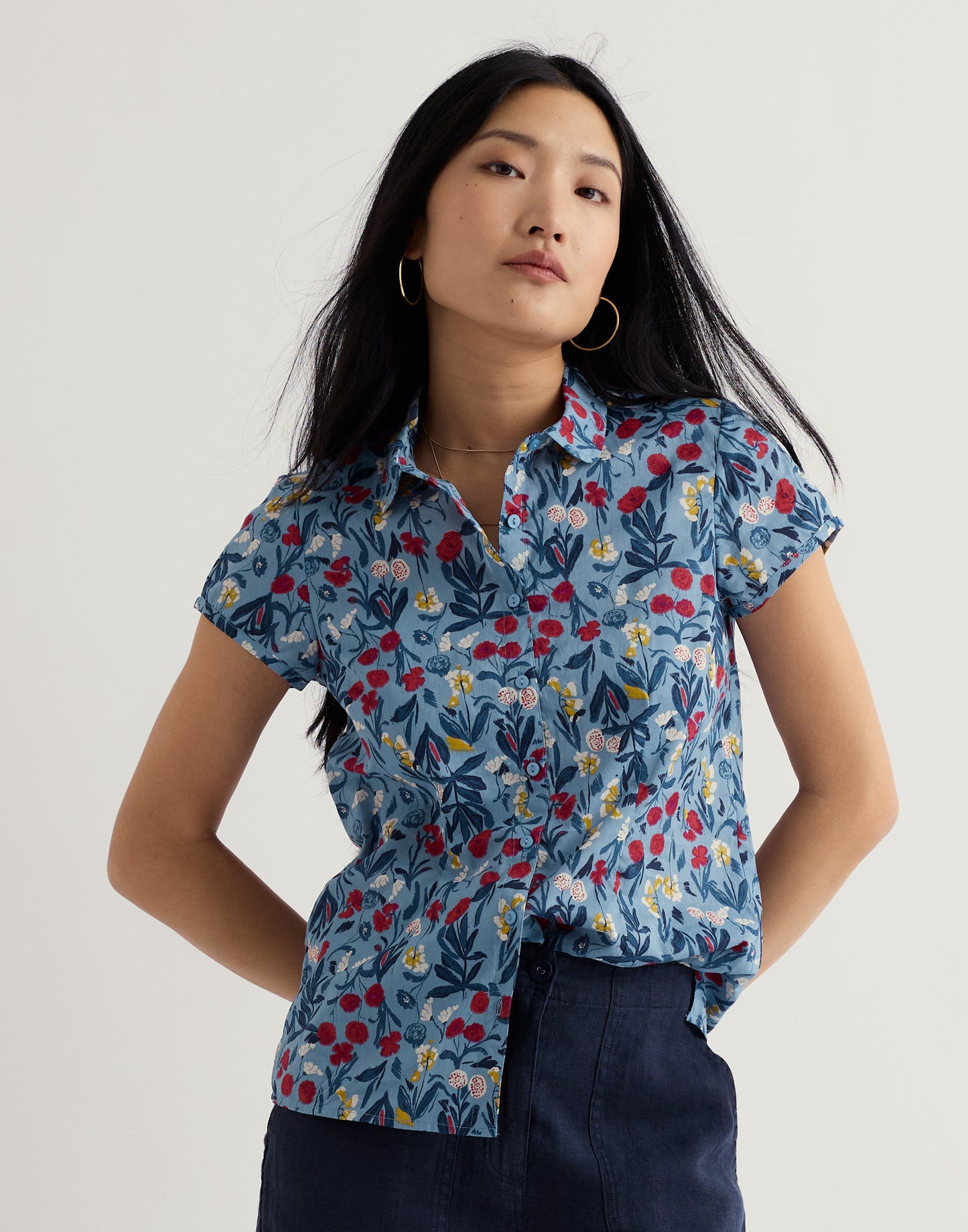 Rushmaker Short Sleeve Shirt Spring Stems Seascape Mix