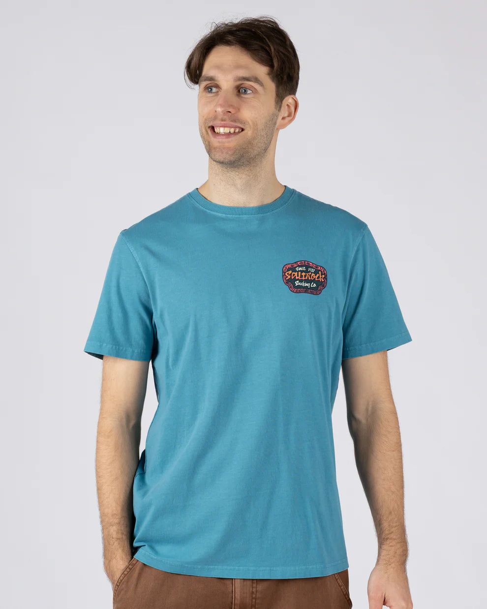 Tribal Frame - Mens Short Sleeve T-Shirt - Bright Blue