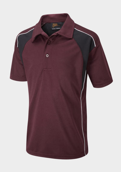 BOYS MAROON & BLACK POLO