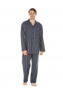 NAVY STRIPE BRUSH COTTON PYJAMA