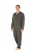 CHARCOAL STRIPE BRUSH COTTON PYJAMA