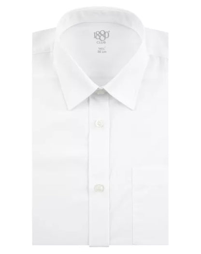1880 Club White  Short Sleeve Regular Fit Shirt  ( TWIN PACK)