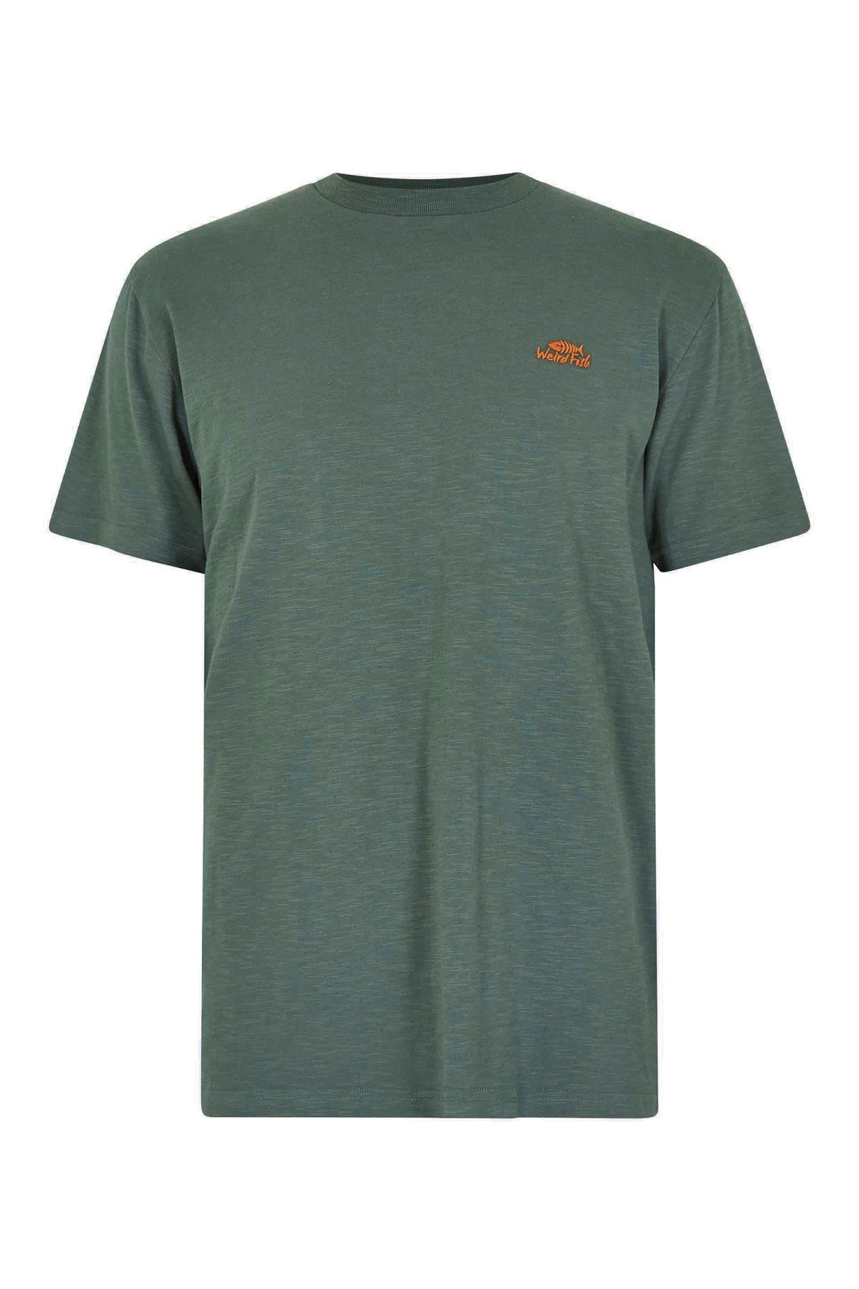 Fished Organic Cotton Branded Tee Dusky Green