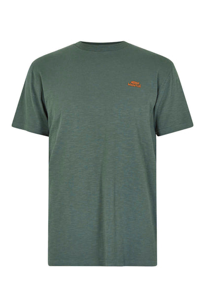 Fished Organic Cotton Branded Tee Dusky Green
