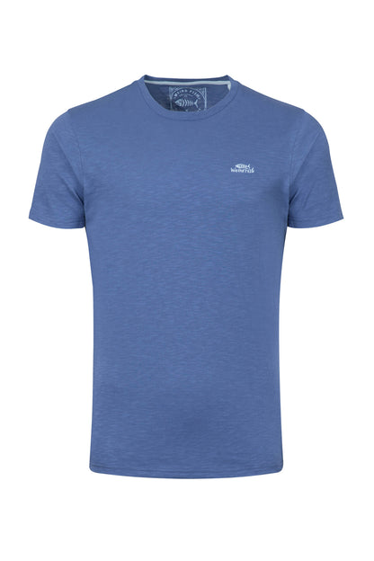 Fished Organic Cotton Branded Tee Faded Blue