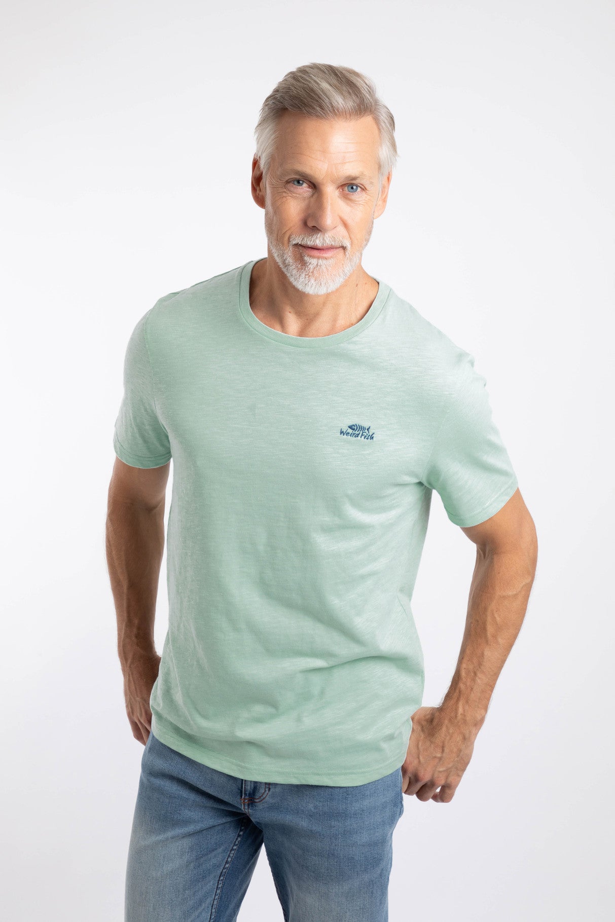 Fished Organic Cotton Branded Tee Mint Green