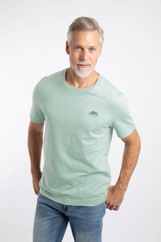 Fished Organic Cotton Branded Tee Mint Green