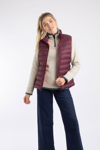Atissa Lightweight Padded Gilet  Aubergine