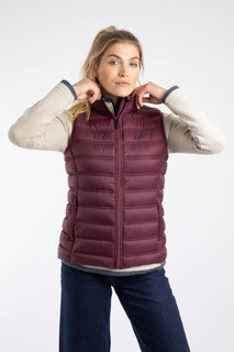 Atissa Lightweight Padded Gilet  Aubergine