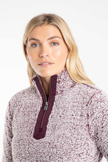 Madi Cosy 1/4 Zip Fleece Aubergine