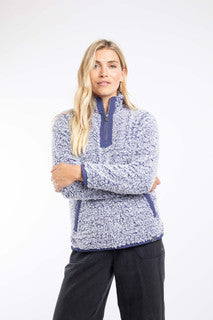 Madi Cosy 1/4 Zip Fleece Blueberry