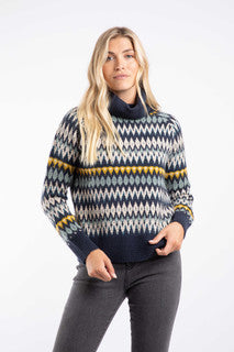 Annecy Eco Fair Isle Roll Neck Jumper