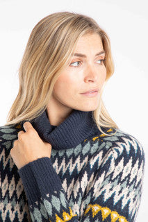 Annecy Eco Fair Isle Roll Neck Jumper