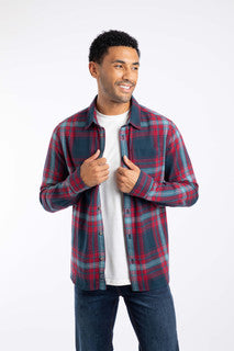 Broxton Organic Long Sleeve Herringbone Check Shirt