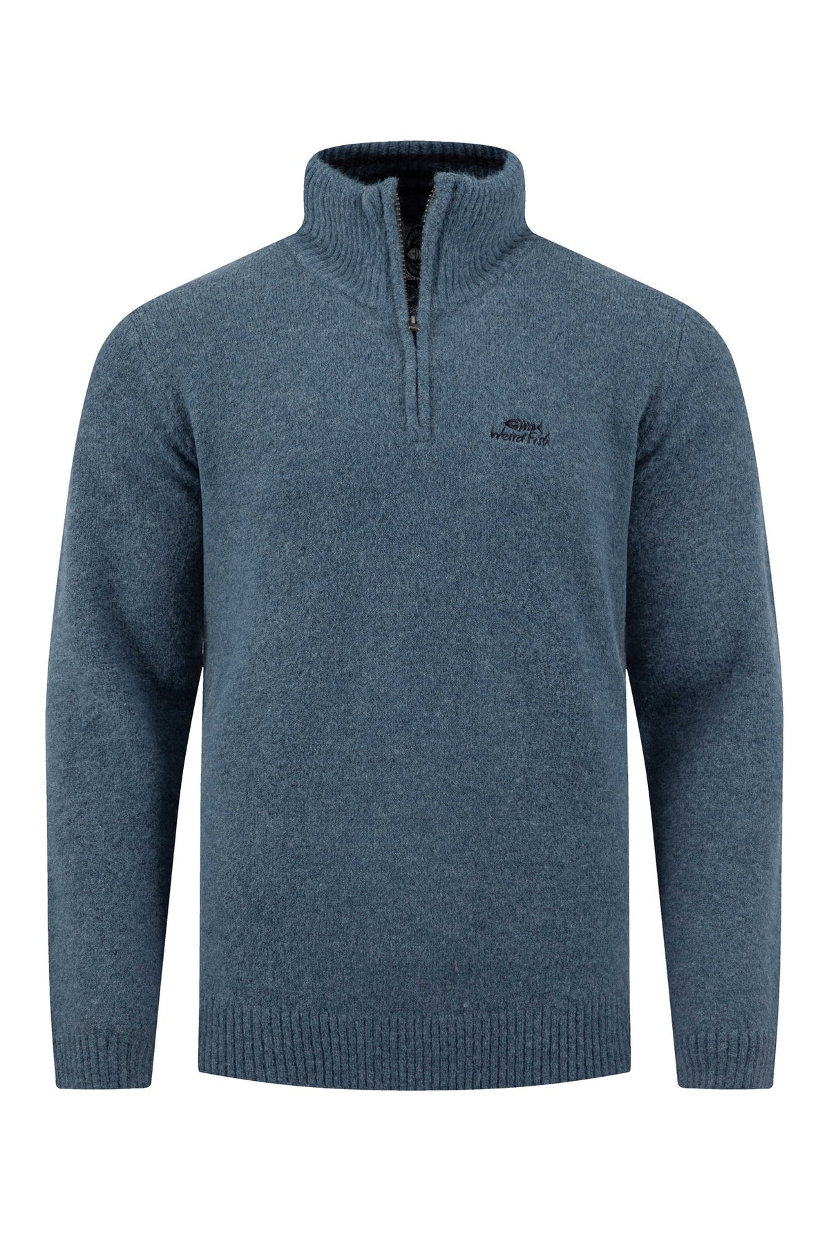 Altwood 1/4 Zip Jumper Ash Blue