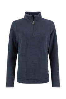 Sarah 1/4 Zip Textured Fleece Midnight