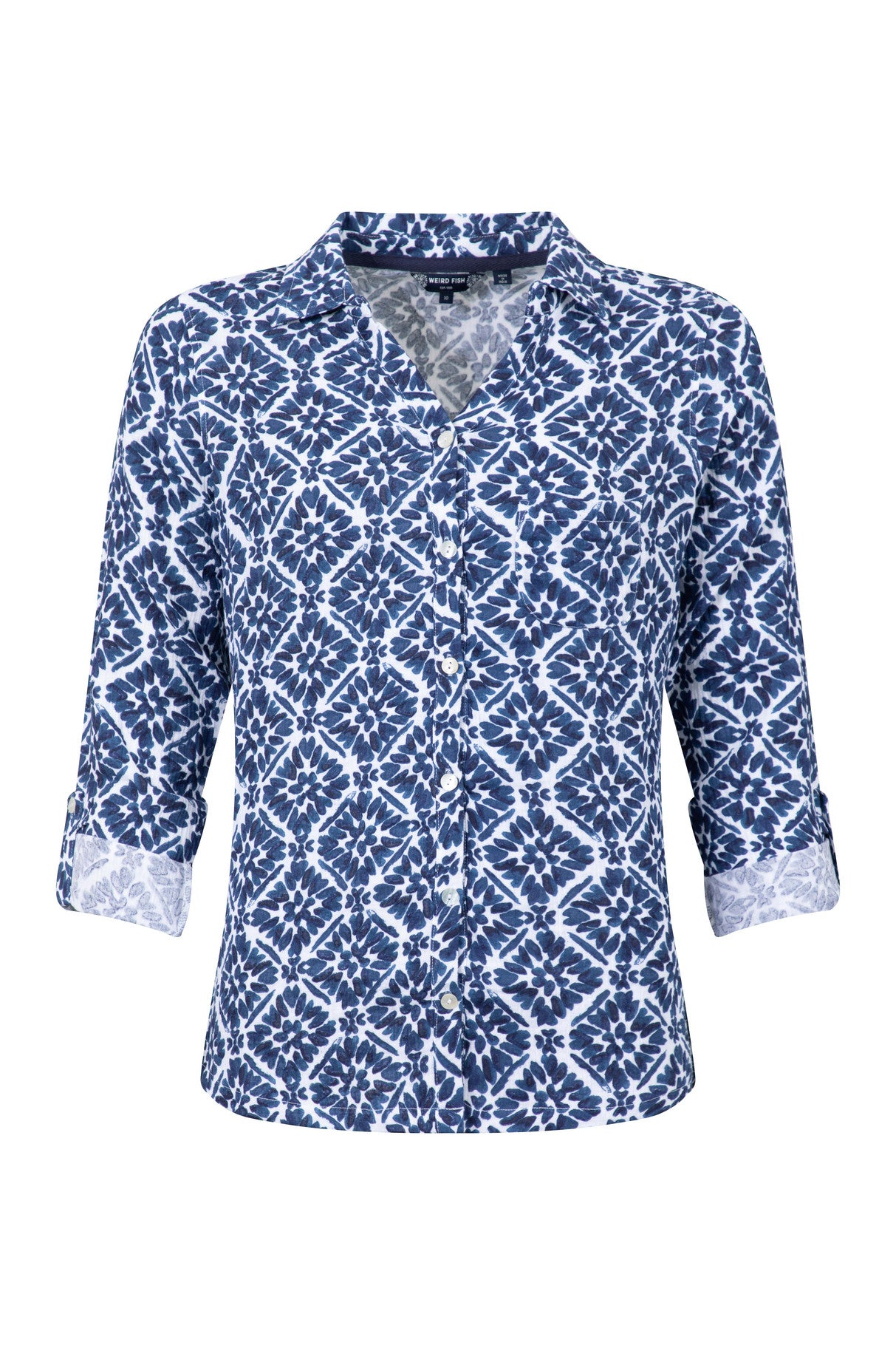 SYONA ORGANIC PRINTED SHIRT TWILIGHT