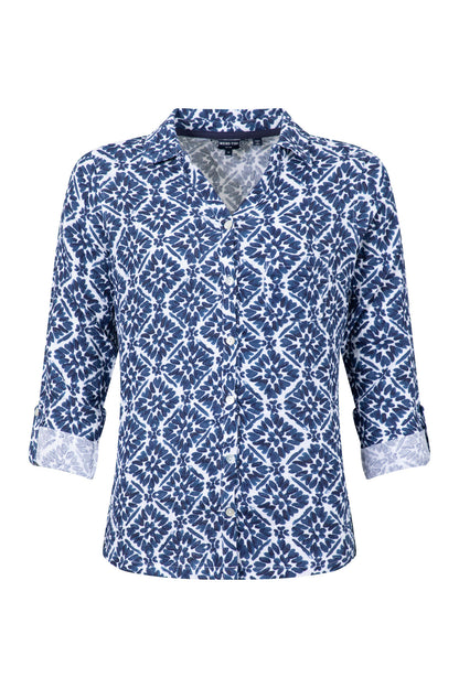 SYONA ORGANIC PRINTED SHIRT TWILIGHT