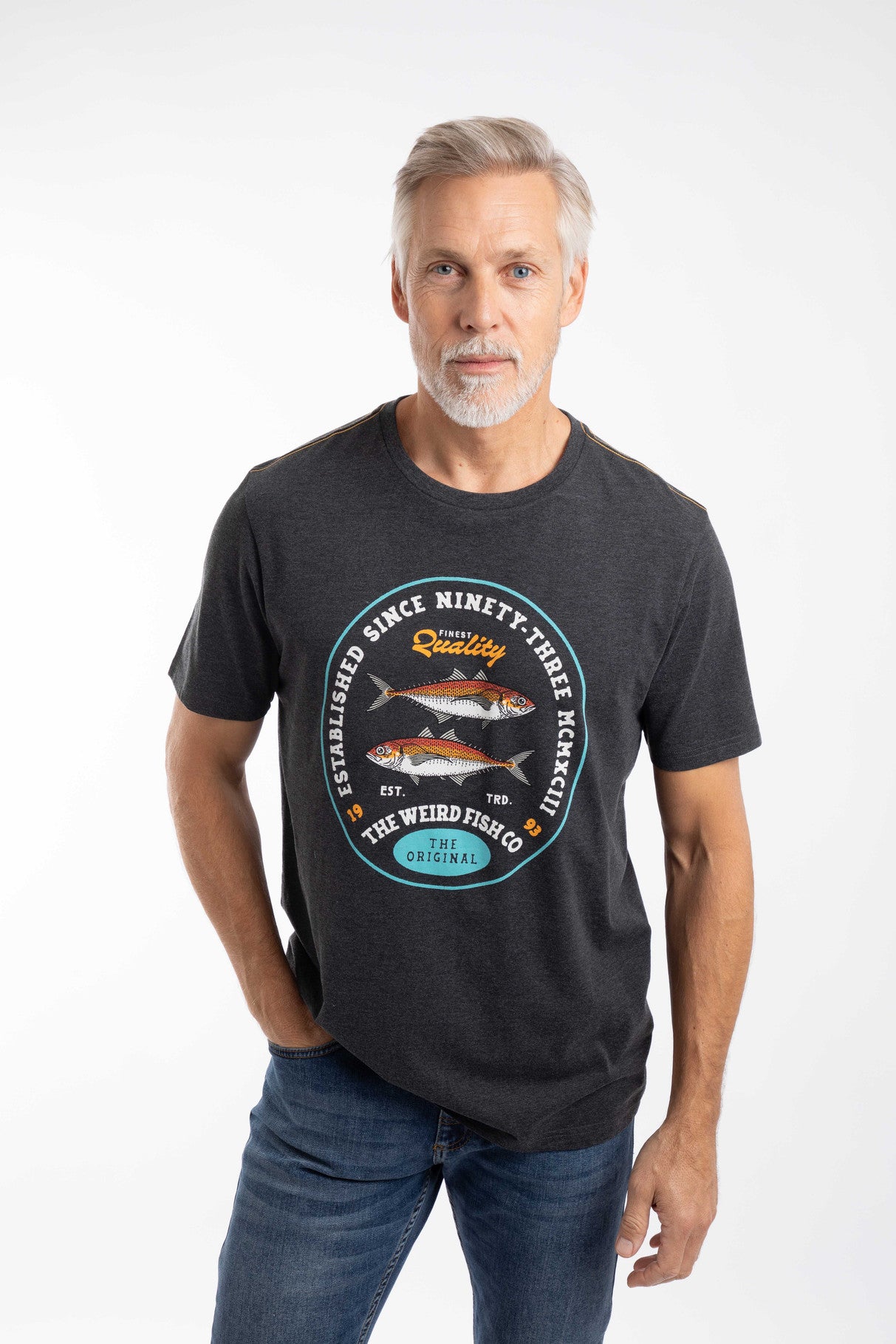 Fish Stamp Graphic Tee Black