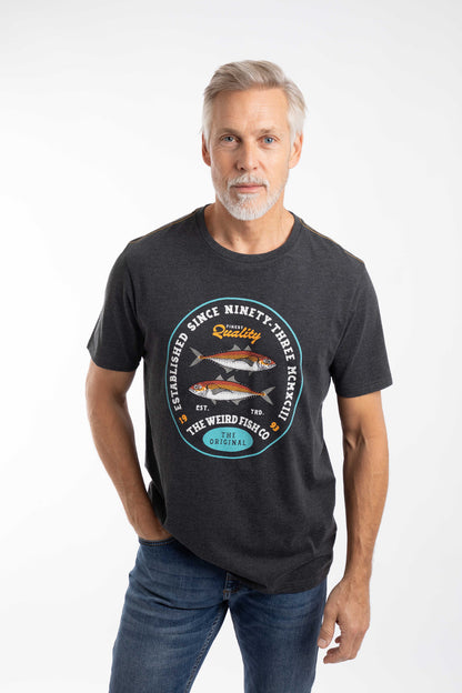 Fish Stamp Graphic Tee Black