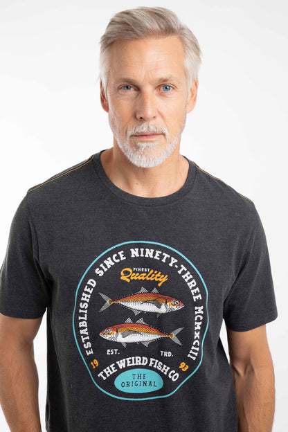 Fish Stamp Graphic Tee Black