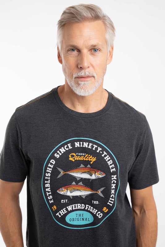 Fish Stamp Graphic Tee Black