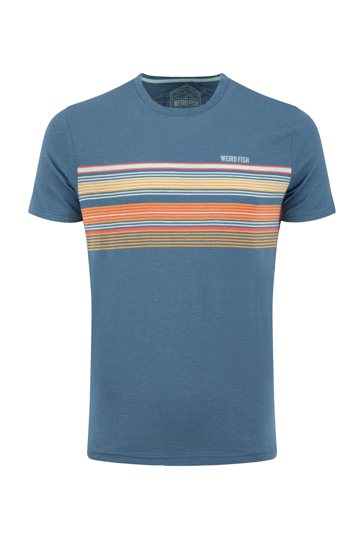 Cody Printed Stripe T-Shirt Washed Blue