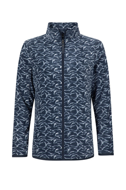 Rochelle Full Zip Printed Microfleece Night Blue