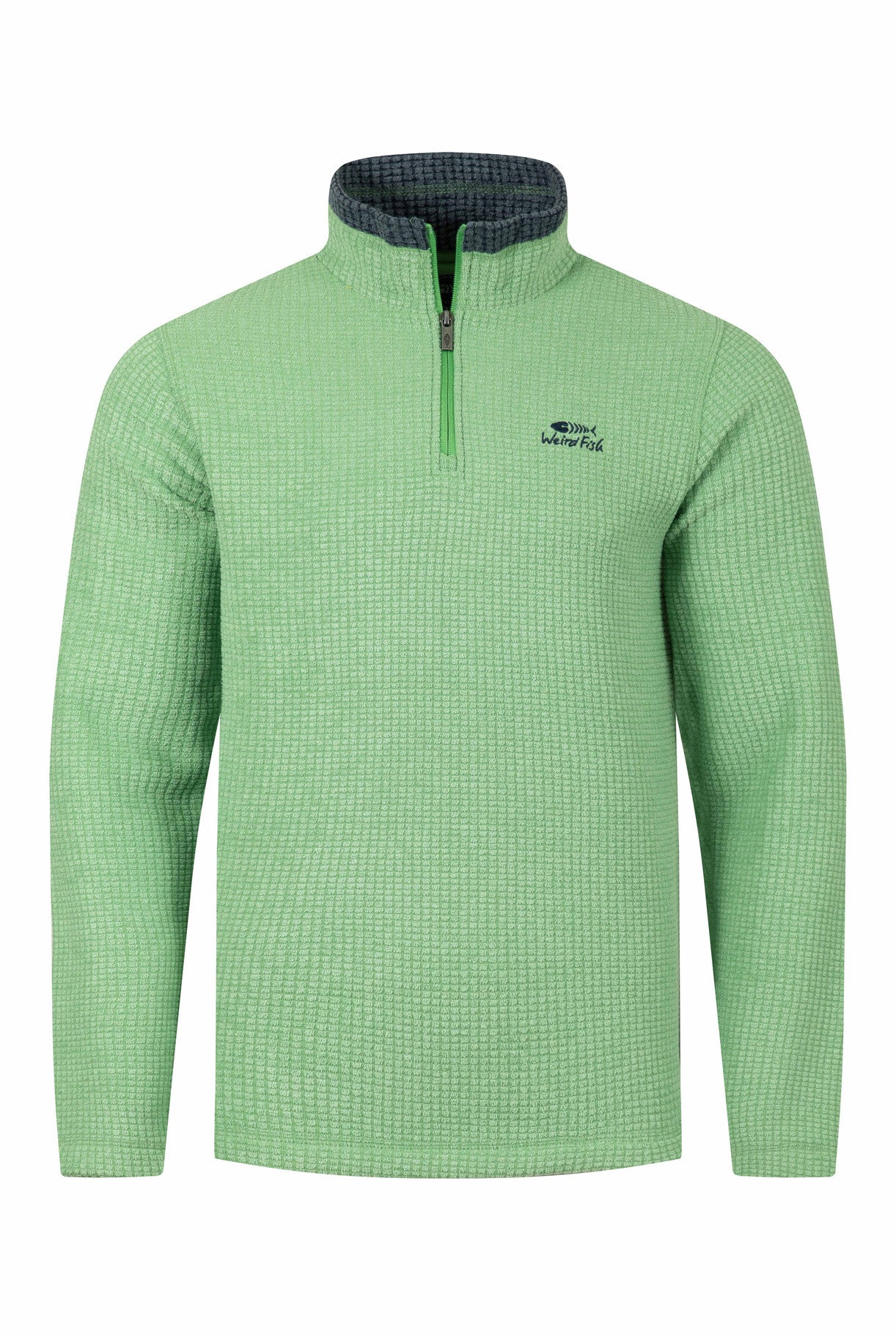 Newark 1/4 Zip Grid Fleece Grass Green