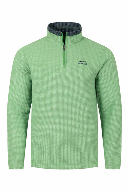Newark 1/4 Zip Grid Fleece Grass Green
