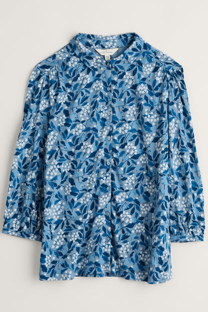 Embrace 3/4 Sleeve Jersey Shirt  Flower Meadow Blue Fog