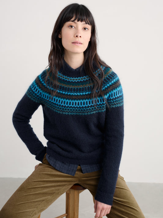 Annik Fair Isle Jumper Modernist Cyan Multi