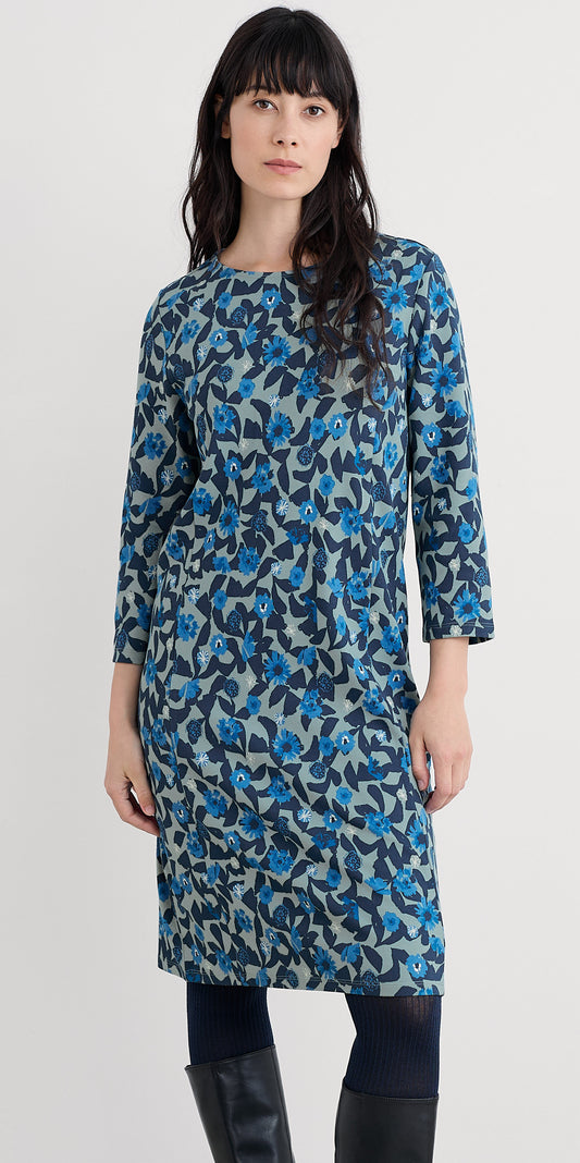 Cornish Oak Shift Dress Pressed Plants Lichen