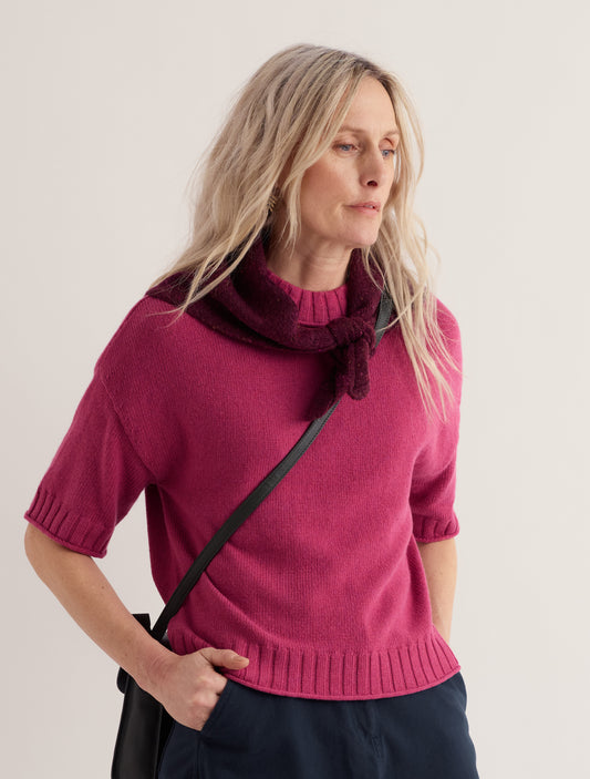 Fistral Knitted Crew Neck Jumper-Rosa