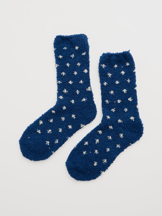 Women's Short Fluffies Socks Confetti Marine