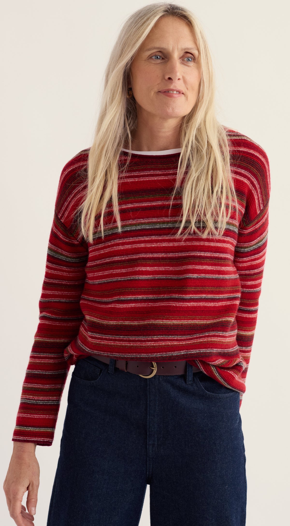 Fruity Striped Jumper-Ripple Marks Dahlia Mix