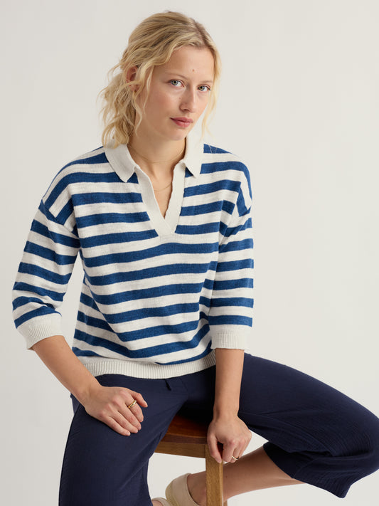 Gwynver Jumper- Cornish Dark Voyage Chalk