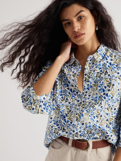 HOPE BLOUSE WOODLAND FLORAL CHALK