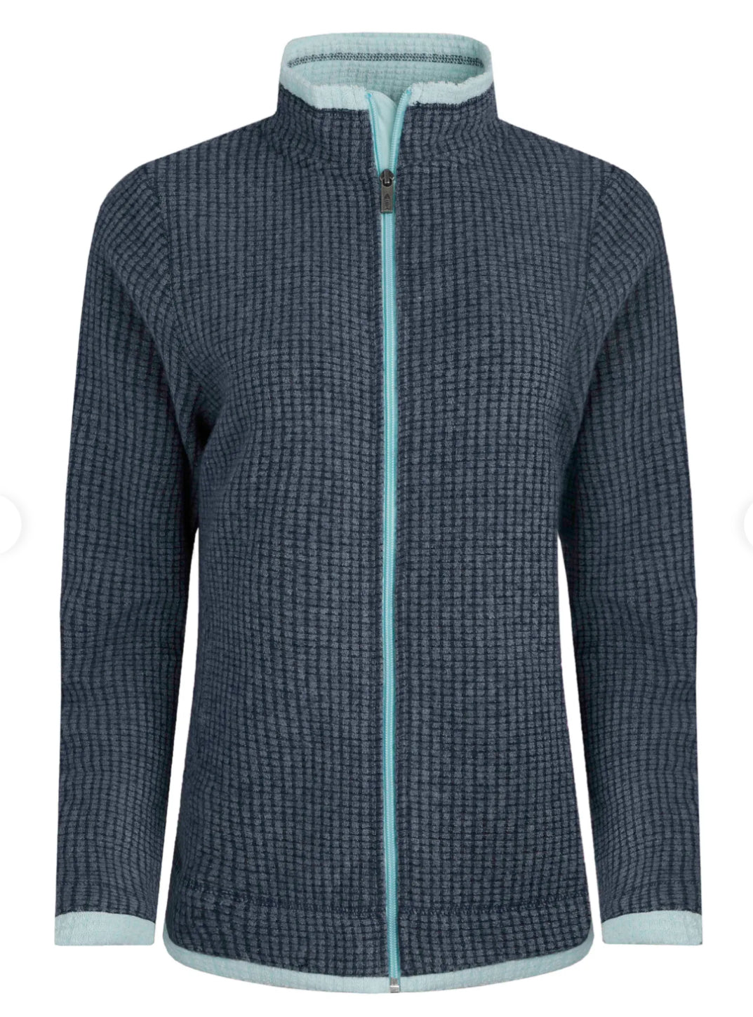 Ariana Full Zip Grid Fleece Rich Navy