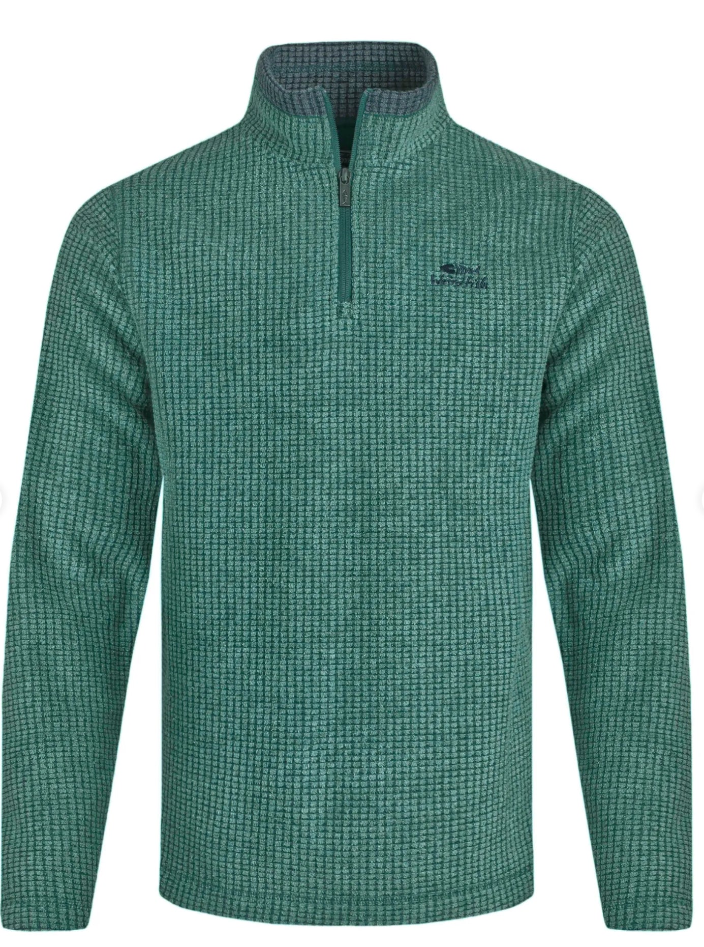 Newark Eco 1/4 Zip Grid Fleece Leaf Green