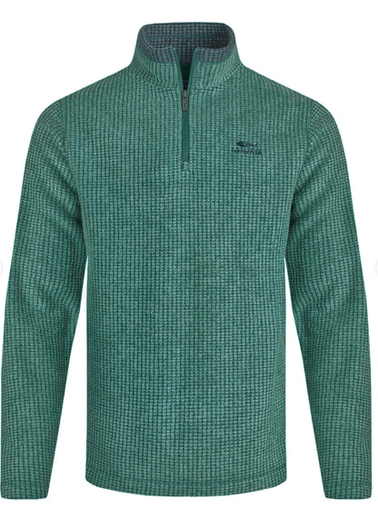 Newark Eco 1/4 Zip Grid Fleece Leaf Green