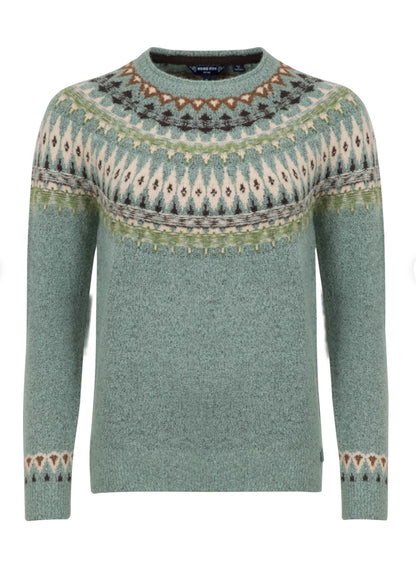 Lowell Fair Isle Jumper Smoked Blue