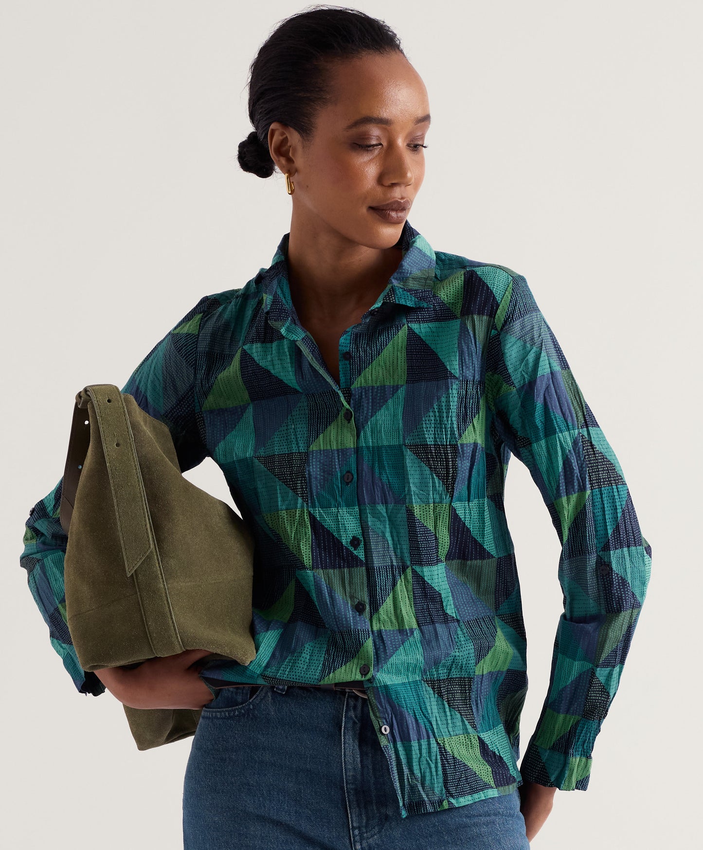 Larissa Shirt-Blanket Geo Estuary