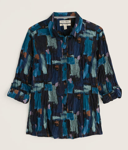 Larissa Shirt-Paint Texture Maritime