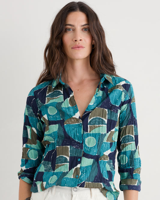 Larissa Shirt Penwith Abstract Emulsion
