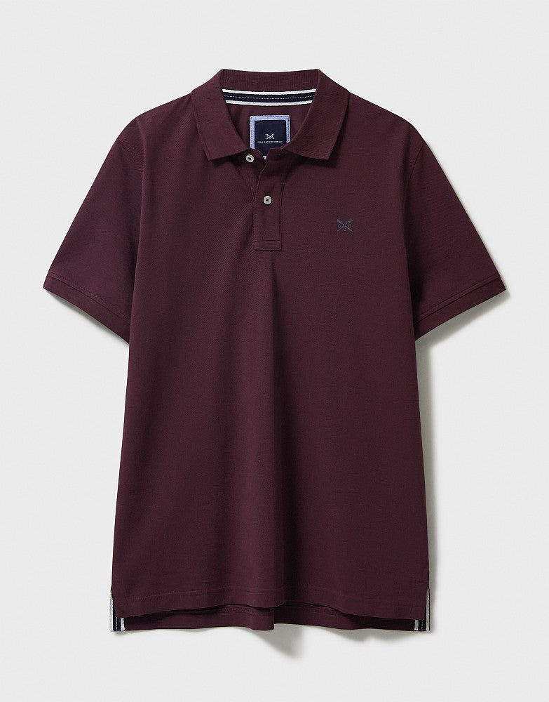 Classic Pique Polo Shirt in Burgundy