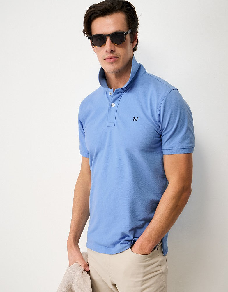 Classic Pique Polo Shirt in Light Blue