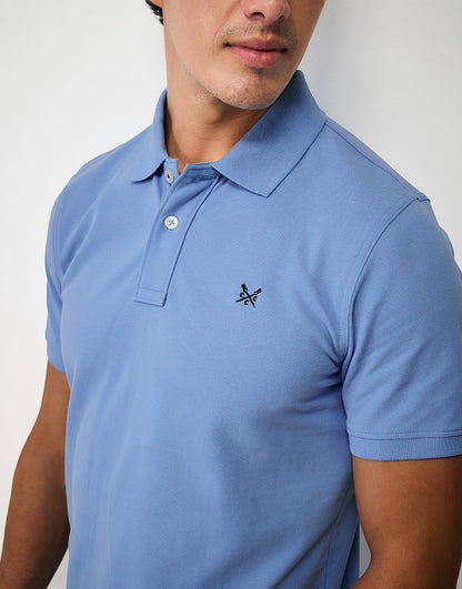 Classic Pique Polo Shirt in Light Blue
